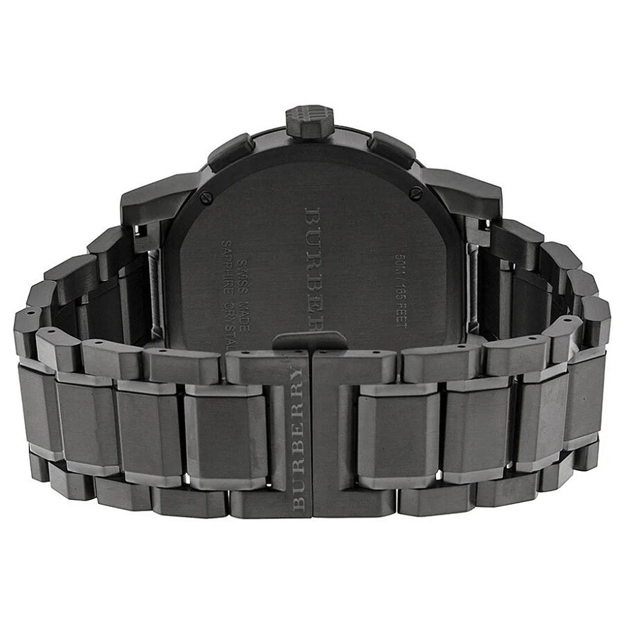 Burberry Men’s Watch Stainless Steel Dark Grey Strap With Dark Grey Dial BU9354 The City