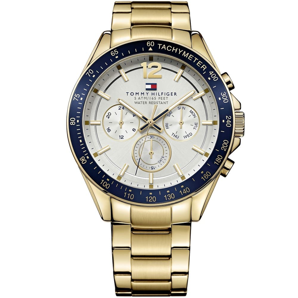 Tommy Hilfiger Men’s Watch Stainless Steel Gold Strap With White Dial 1791121